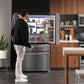 Ge Appliances PVD28BYNFS Ge Profile™ 27.9 Cu. Ft. Smart Fingerprint Resistant 4-Door French-Door Refrigerator With Door In Door