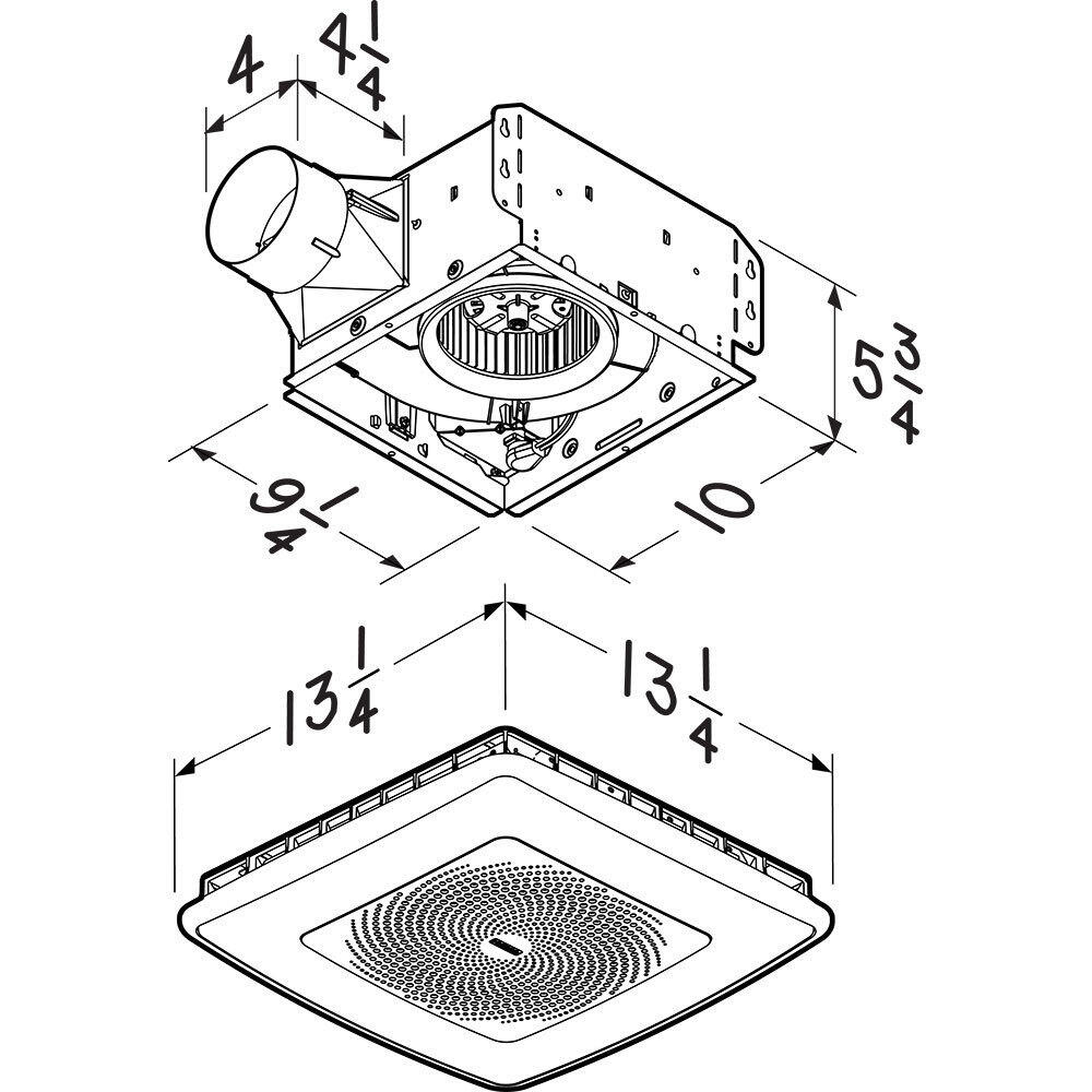 Broan SPK110RGBL Broan-Nutone® Wall Vent Kit, 3" Or 4" Round Duct