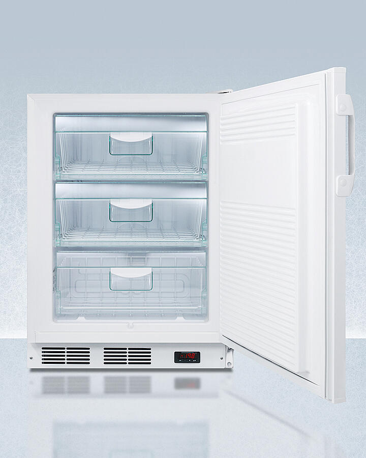 Summit VT65MLBIADAGP Ada Compliant Built-In General Purpose Undercounter Medical All-Freezer Capable Of -25 C Operation, White With Front Lock