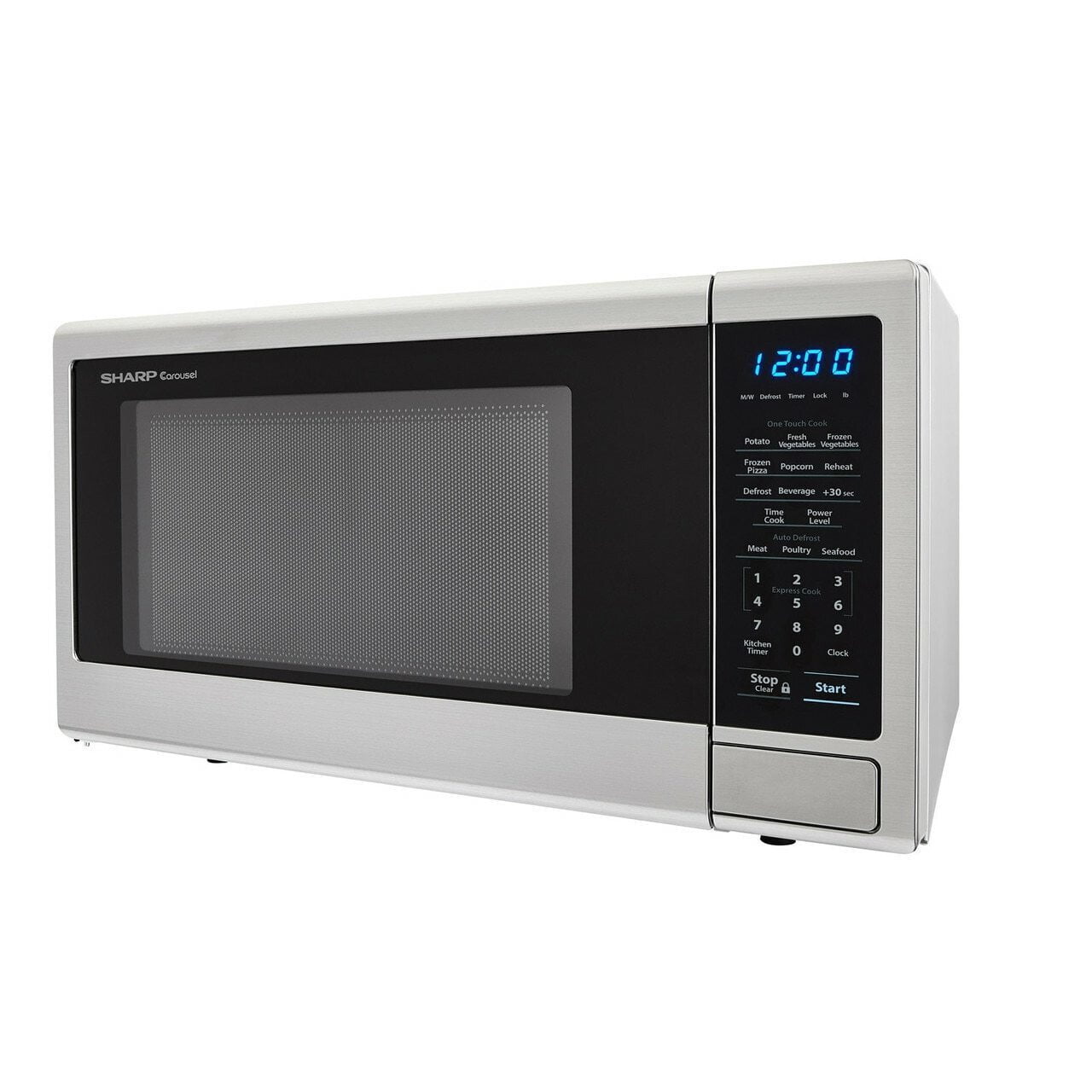 Sharp SMC1132CS 1.1 Cu. Ft. 1000W Sharp Stainless Steel Carousel Countertop Microwave Oven