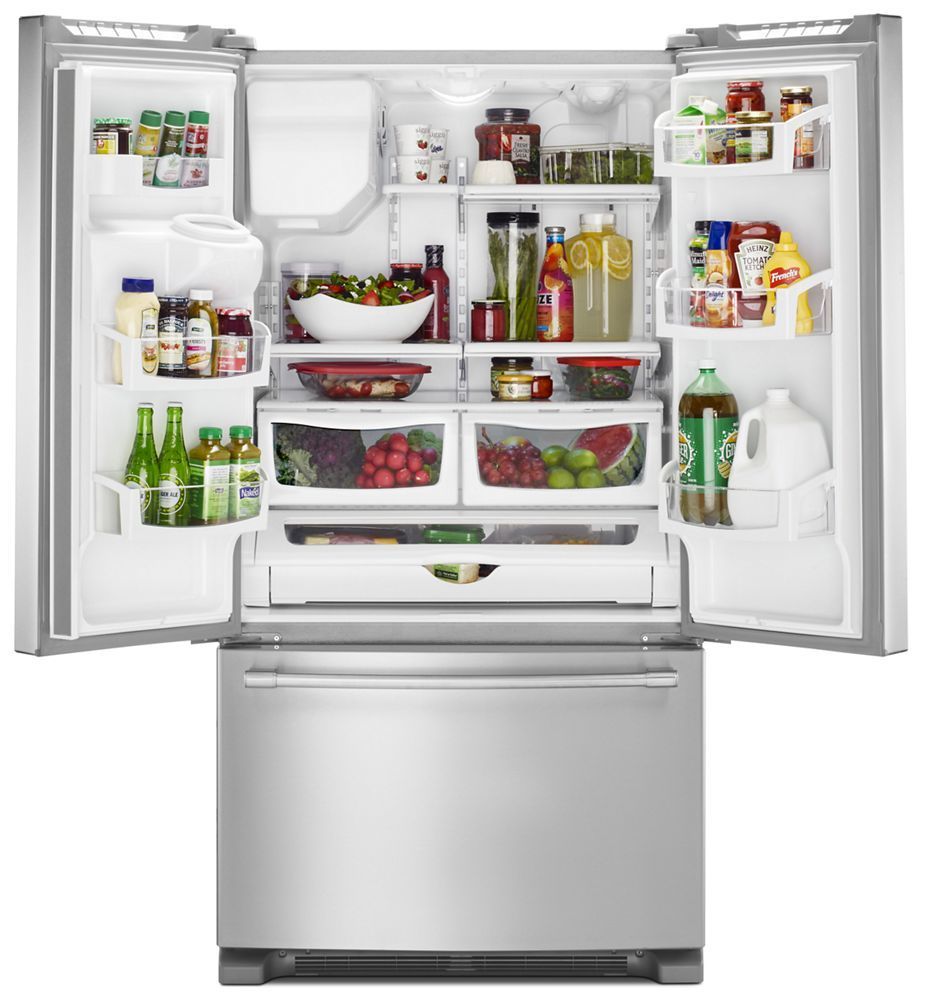 Maytag MFI2570FEZ 36- Inch Wide French Door Refrigerator With Powercold® Feature - 25 Cu. Ft.