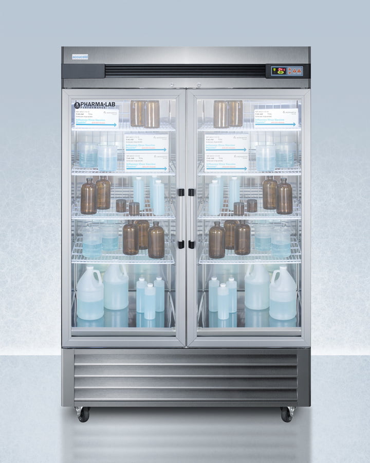 Summit ARG49ML Performance Series Pharma-Lab 49 Cu.Ft. All-Refrigerator In Stainless Steel With Glass Doors