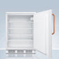 Summit FF7LWTBC Commercially Listed Freestanding All-Refrigerator For General Purpose Use, With Pure Copper Handle, Front Lock, Automatic Defrost Operation, And White Exterior