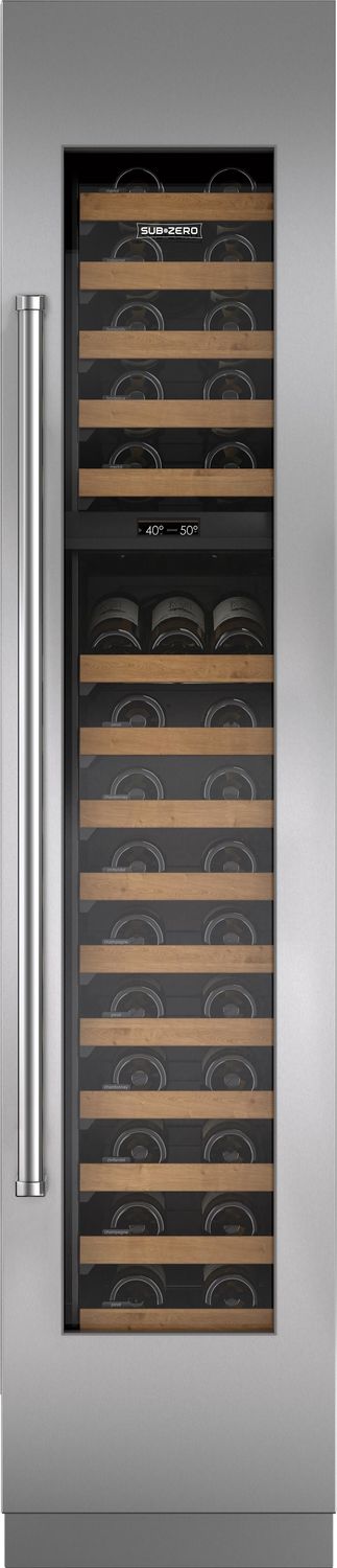 Sub-Zero 7025328 Stainless Steel Wine Storage Door Panel With Pro Handle And 4" Toe Kick - Right Hinge