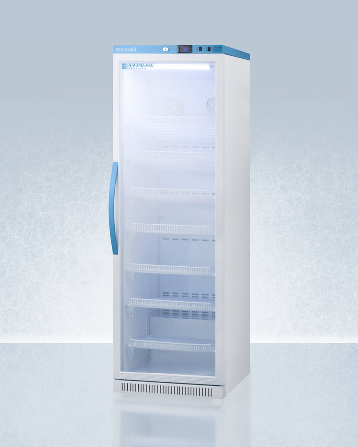 Summit ARG15PV Performance Series Pharma-Vac 15 Cu.Ft. Upright Glass Door Commercial All-Refrigerator For The Display And Refrigeration Of Vaccines, With Antimicrobial Silver-Ion Handle