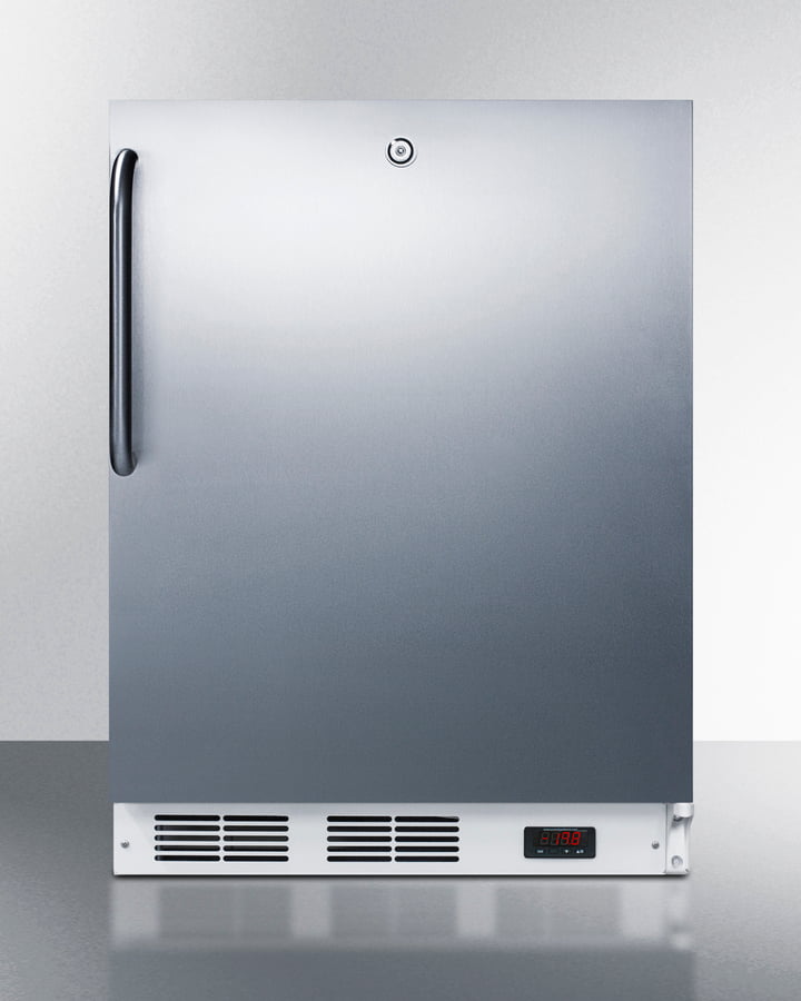 Summit VT65MLSSTBADA Ada Compliant Freestanding Medical All-Freezer Capable Of -25 C Operation, With Lock, Stainless Steel Door And Towel Bar Handle