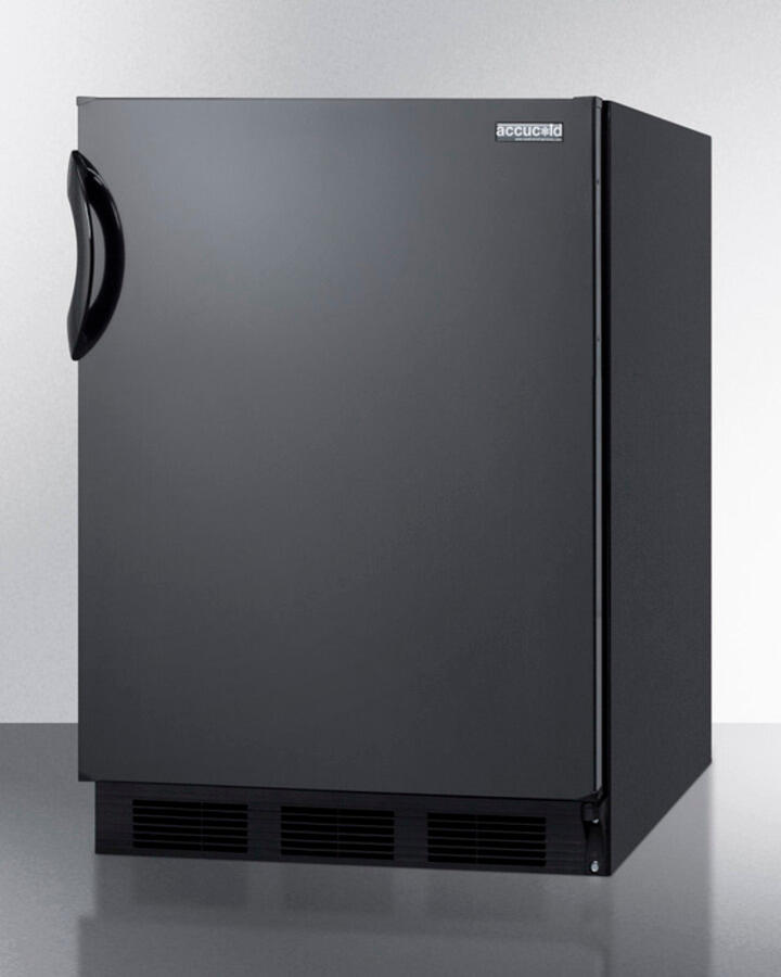 Summit FF6BADA Ada Compliant All-Refrigerator For Freestanding General Purpose Use, With Automatic Defrost Operation And Black Exterior