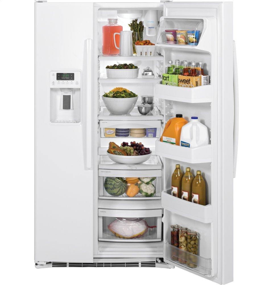 Ge Appliances GSE25GGHWW Ge® Energy Star® 25.3 Cu. Ft. Side-By-Side Refrigerator