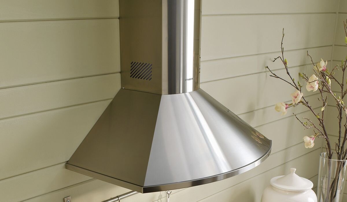 Faber TEND36SSV 36" Rounded Pyramid Wall Hood With Variable Air Management