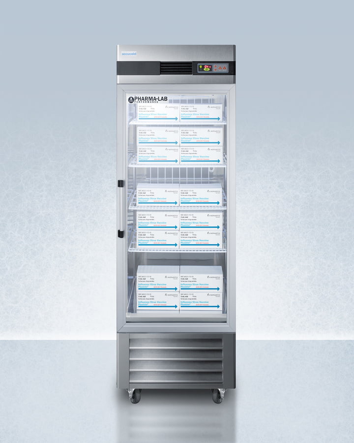 Summit ARG23ML Performance Series Pharma-Lab 23 Cu.Ft. All-Refrigerator In Stainless Steel With Glass Door