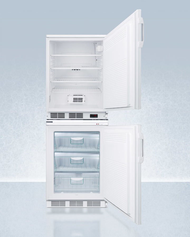 Summit FF6LVT65MLSTACKPRO Ff6Lpro Auto Defrost All-Refrigerator With Digital Controls Stacked With -25 C Manual Defrost Vt65Mlpro All-Freezer, Both With Factory-Installed Probe Holes