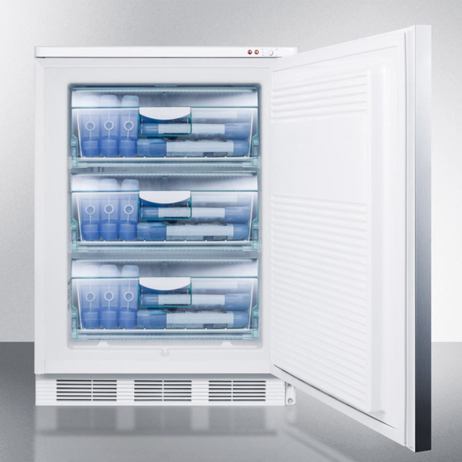 Summit VT65M7BISSHH Commercial Built-In Medical All-Freezer Capable Of -25 C Operation, With Wrapped Stainless Steel Door And Horizontal Handle