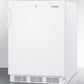 Summit AL750LBI Ada Compliant Built-In Undercounter All-Refrigerator For General Purpose Use, With Lock, Auto Defrost Operation And White Exterior