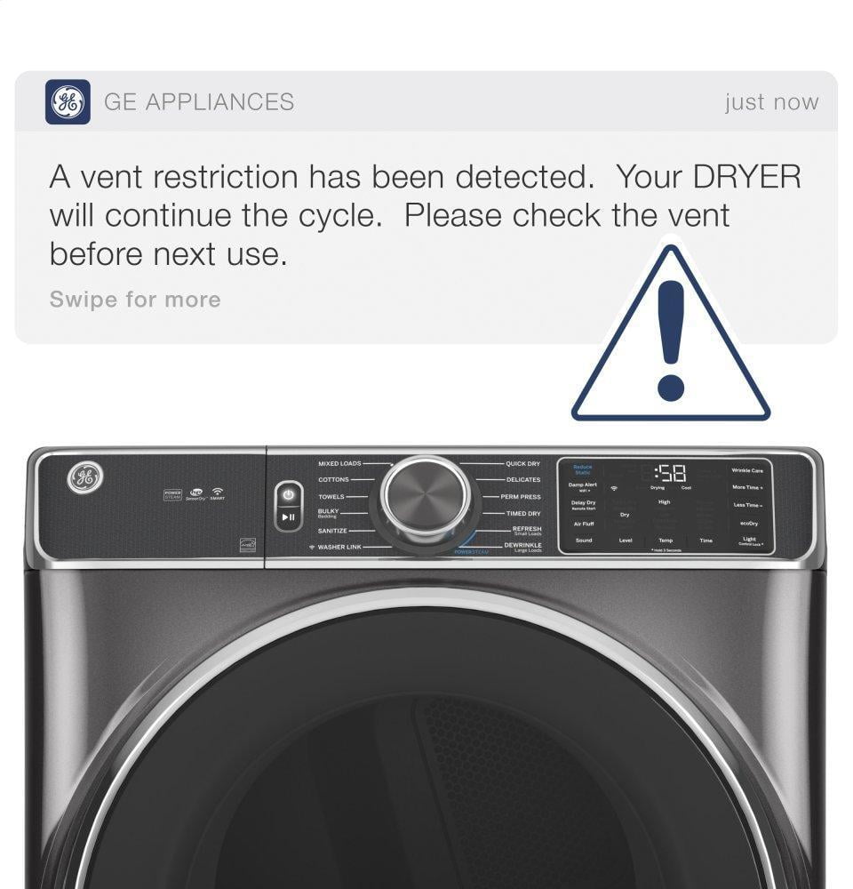 Ge Appliances GFD55ESPNDG Ge® 7.8 Cu. Ft. Capacity Smart Front Load Electric Dryer With Sanitize Cycle