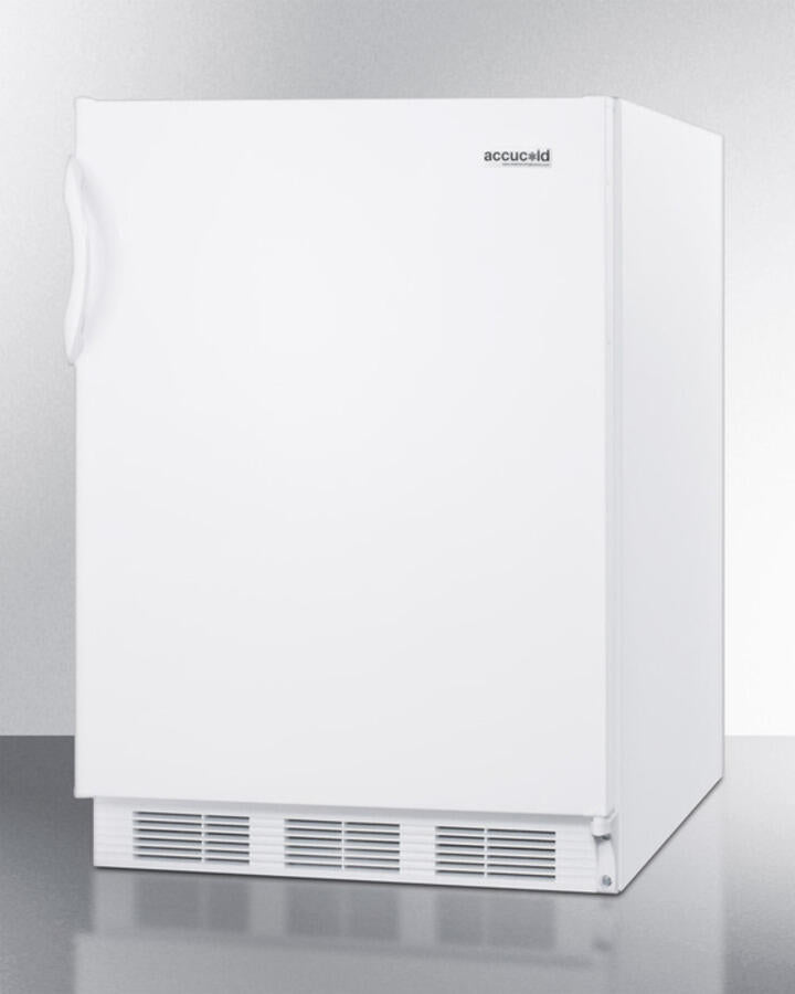 Summit FF6ADA Ada Compliant All-Refrigerator For Freestanding General Purpose Use, With Automatic Defrost Operation And White Exterior