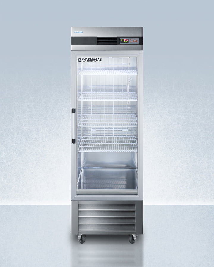 Summit ARG23ML Performance Series Pharma-Lab 23 Cu.Ft. All-Refrigerator In Stainless Steel With Glass Door