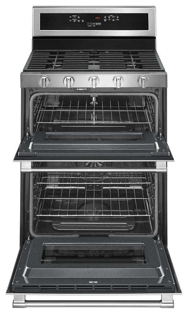 Maytag - MGT8800FZ - 30-Inch Wide Double Oven Gas Range With True