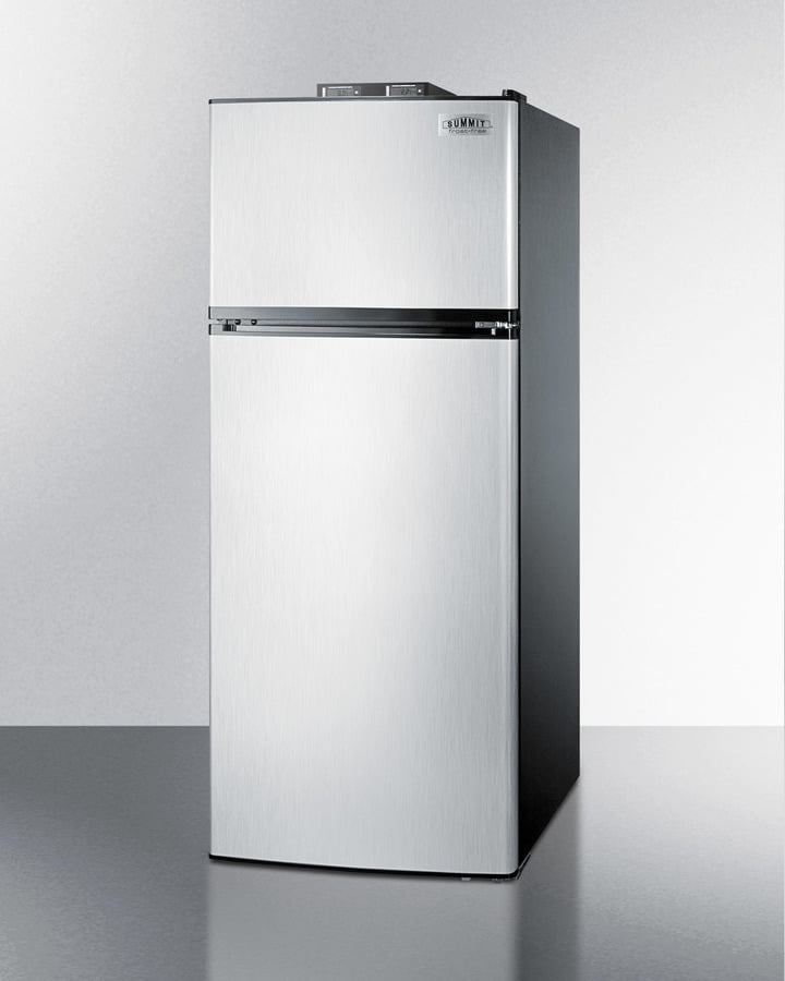 Summit BKRF1159SS Frost-Free Break Room Refrigerator-Freezer In Stainless Steel With Nist Calibrated Alarm/Thermometers