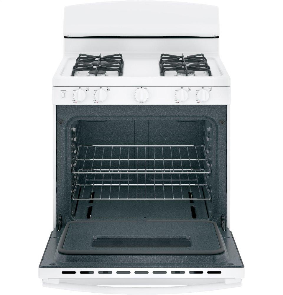 Ge Appliances JGBS10DEMWW Ge® 30" Free-Standing Front Control Gas Range