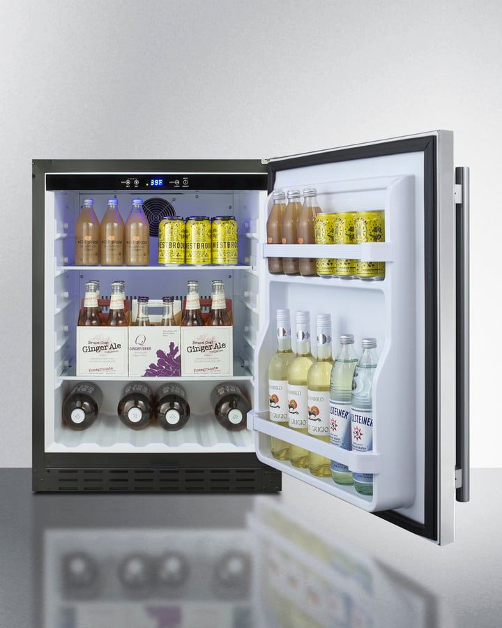 Summit AL55 24" Wide Built-In All-Refrigerator, Ada Compliant