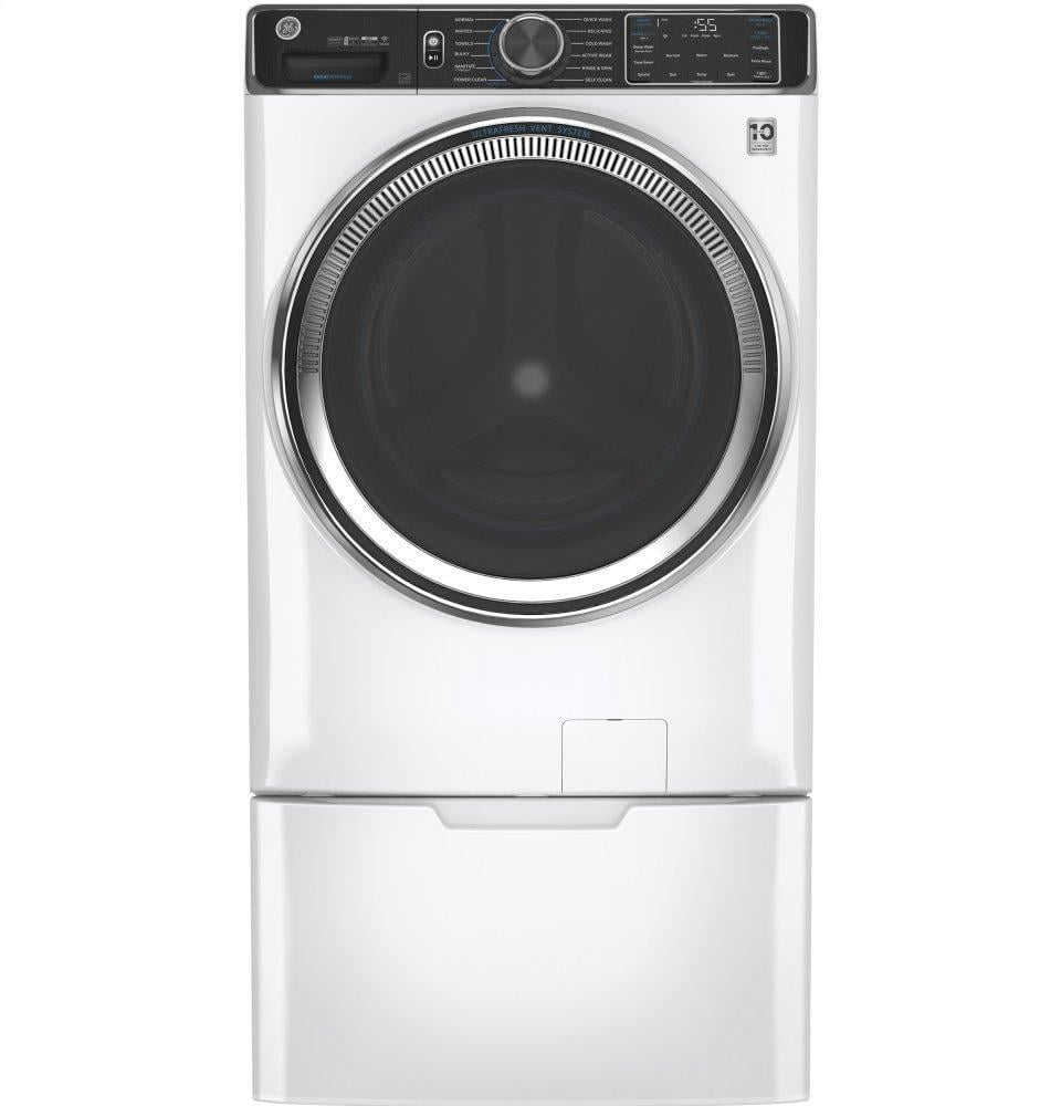 Ge Appliances GFW850SSNWW Ge® 5.0 Cu. Ft. Capacity Smart Front Load Energy Star® Steam Washer With Smartdispense&#8482; Ultrafresh Vent System With Odorblock&#8482; And Sanitize + Allergen