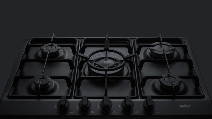 Summit GC5272B 27" Wide 5-Burner Gas Cooktop