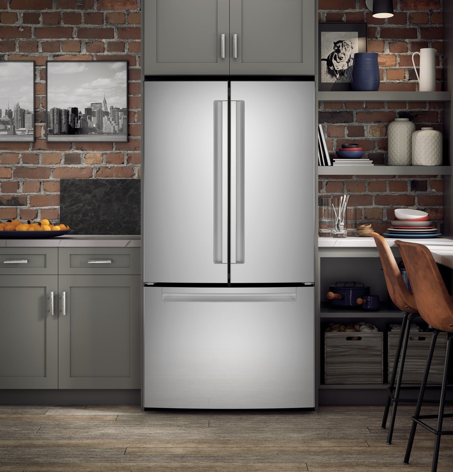 Haier QNE27JSMSS Energy Star® 27.0 Cu. Ft. French-Door Refrigerator