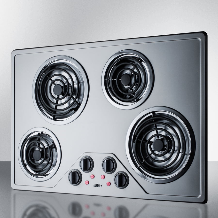 Summit CR430SS 30" Wide 230V 4-Burner Coil Cooktop