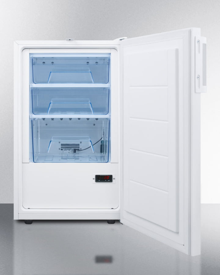 Summit FF511LBIVACADA Built-In Ada Undercounter Medical All-Refrigerator For Temperature Stable Medical Storage, With Interior Basket Drawers, Internal Fan, Lock, And More