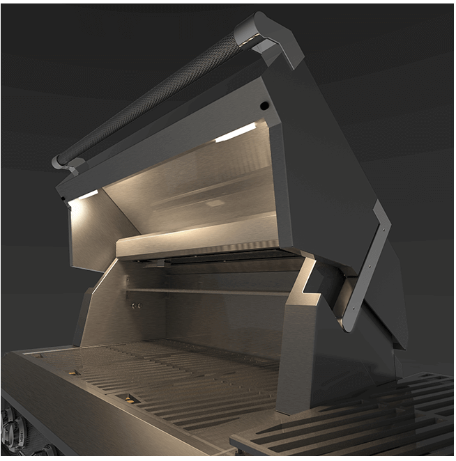 Hestan GMBR42CX2LPDG Hestan 42" Liquid Propane Gas Deluxe Freestanding Grill And Cart W/ Double Side Burner Gmbr42Cx2 - Dark Grey (Custom Color: Pacific Fog)