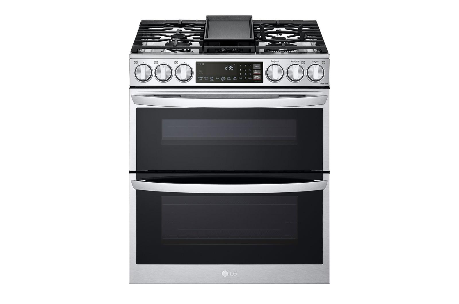 Wolf 48 in. 6.9 cu. ft. Double Oven Freestanding Gas Range with 4 Sealed  Burners & Griddle - Stainless Steel