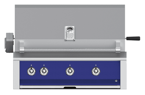 Hestan EMBR36NGBU Aspire Series - 36Natural Gas Built In Grill W/ U-Burners, Sear Burner And Rotisserie - Prince / Blue