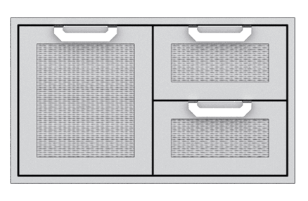 Hestan AGSDR36 Hestan 36" Double Drawer / Storage Door Combination Agsdr - Stainless Steel (Standard Color)