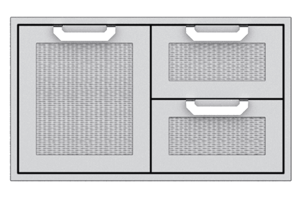 Hestan AGSDR36WH Hestan 36" Double Drawer / Storage Door Combination Agsdr - White (Custom Color: Froth)
