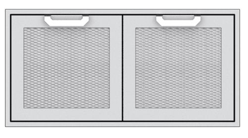 Hestan AGSD42GG Hestan 42" Double Storage Doors Agsd - Dark Grey (Custom Color: Pacific Fog)