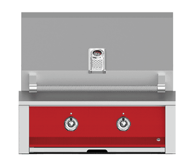 Hestan EAB30NGRD Aspire Series - 30" Natural Gas Built In Grill W/ U-Burners - Matador / Red