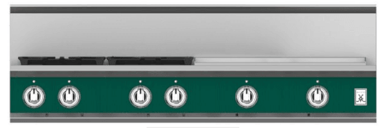 Hestan KRT484GDLPGR 48" 4-Burner Rangetop With 24" Griddle - Liquid Propane - Green / Grove