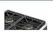 Fulgor Milano F6BG30BCI Black Cast Iron Island Trim For 30" Professional Gas Ranges And Cooktops.